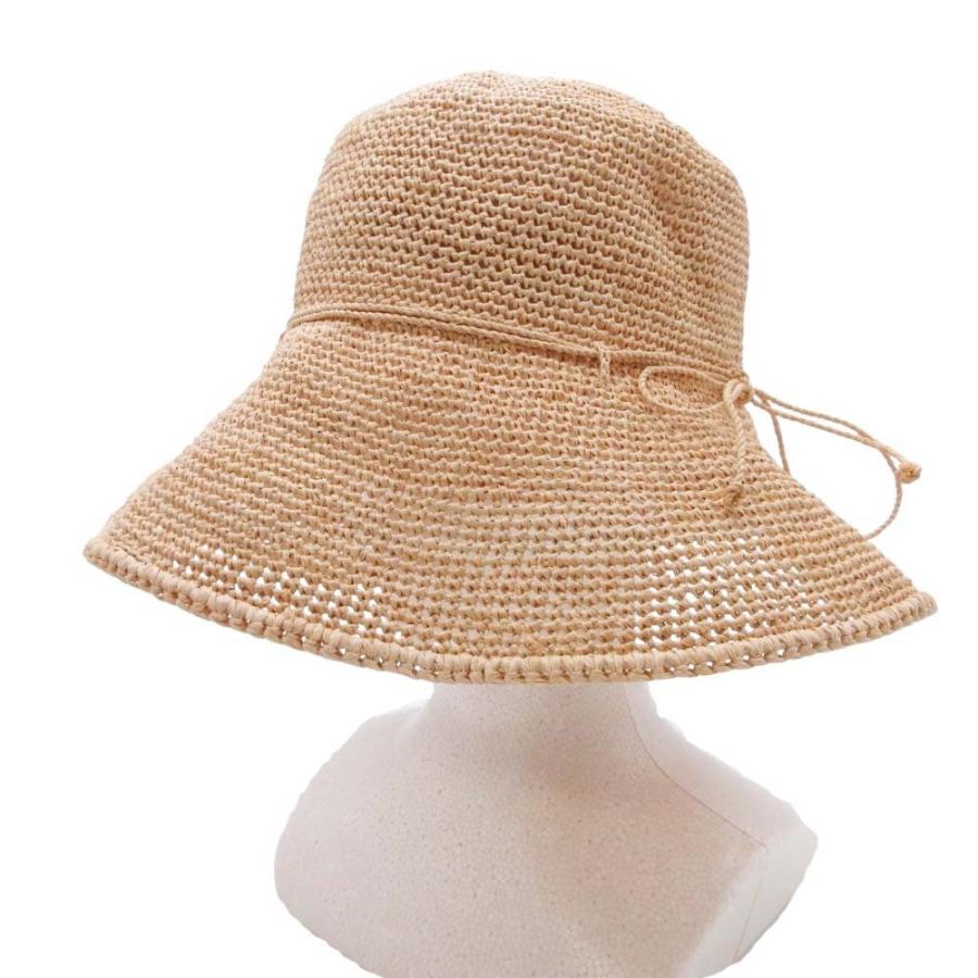 良品 HELEN KAMINSKI ヘレンカミンスキー PROVENCE10 プロヴァンス クラウンハット ラフィア 麦わら帽子 ストローハット ベージュ レディース 古着 中古 | Helen Kaminski | 04