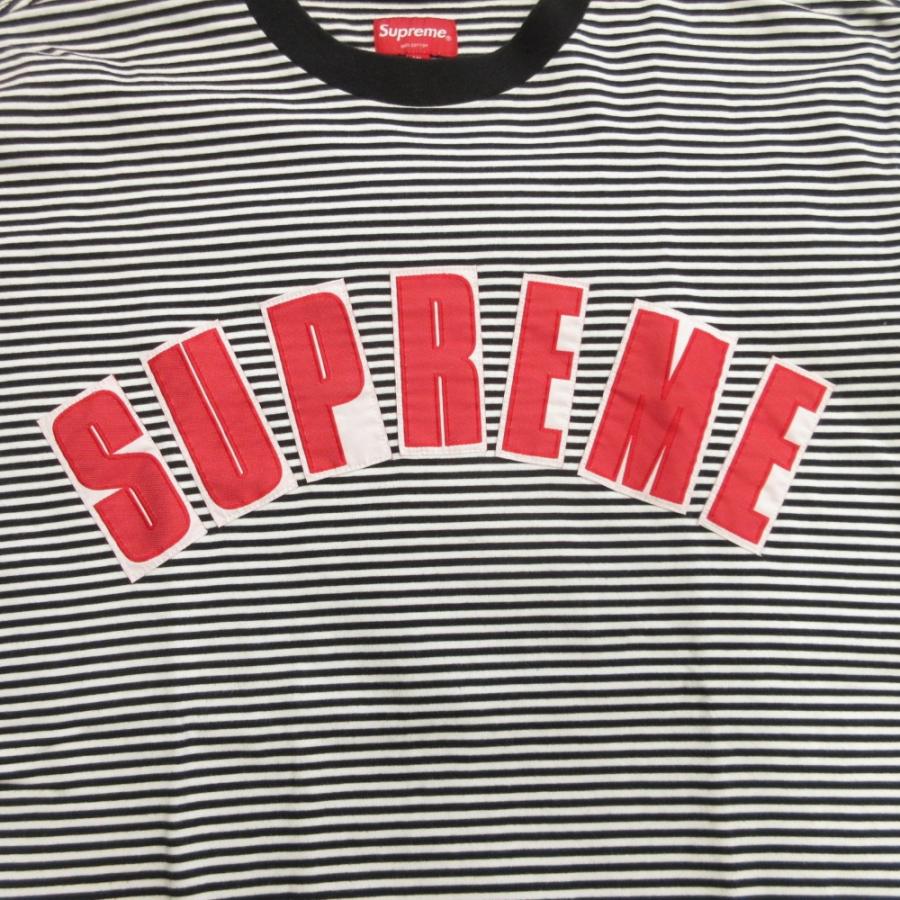 Supreme Arc Applique S/S Top 20ss ボーダー Supreme（シュプリーム） 美品 20ss Arc Applique S/S Top アーチロゴ