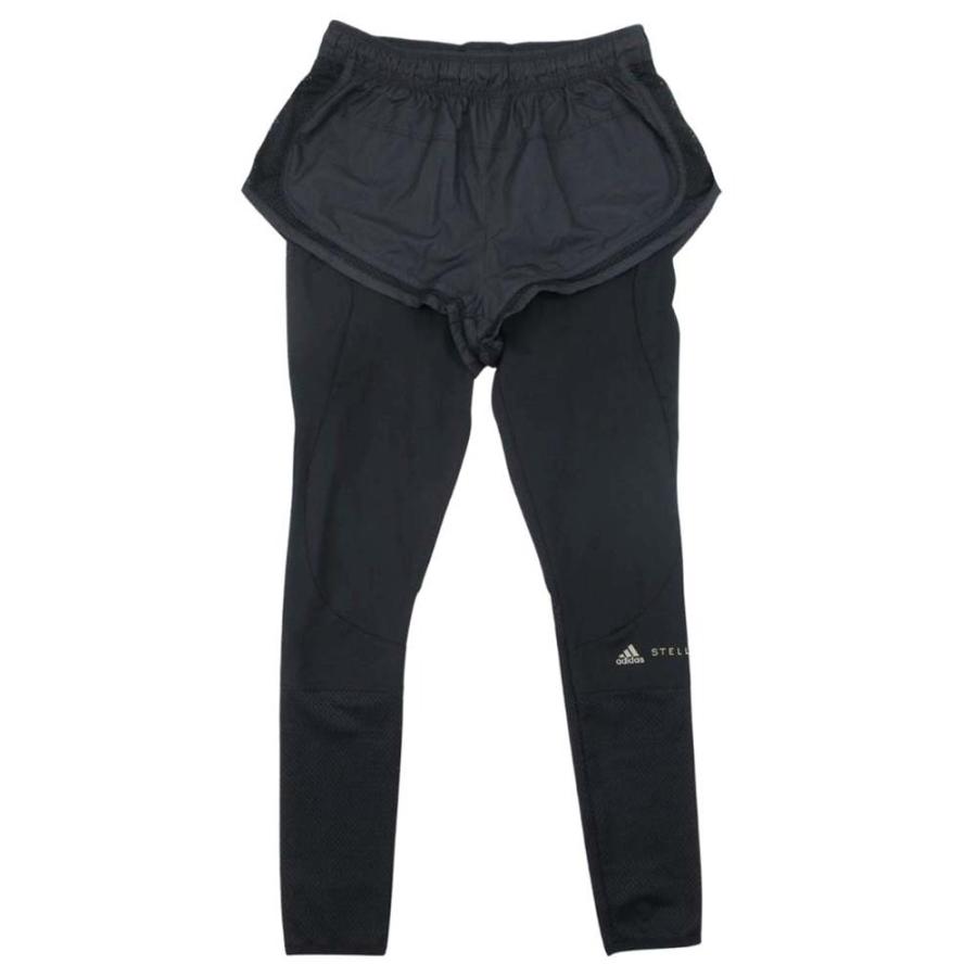 美品 adidas by Stella McCartney アディダスバイステラマッカートニー レイヤード トレーニングウェア パンツ M 黒 ブラック レディース 古着 中古 | adidas by Stella McCartney