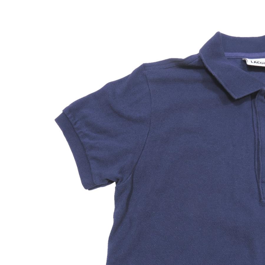 良品 LACOSTE ラコステ ポロシャツ ブラウス 半袖 ワンポイント ロゴ カットソー コットン 40 パープル レディース 古着 中古 | LACOSTE | 03