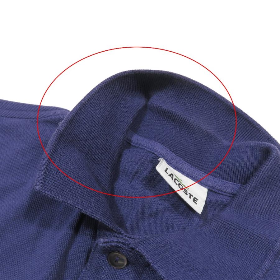 良品 LACOSTE ラコステ ポロシャツ ブラウス 半袖 ワンポイント ロゴ カットソー コットン 40 パープル レディース 古着 中古 | LACOSTE | 07