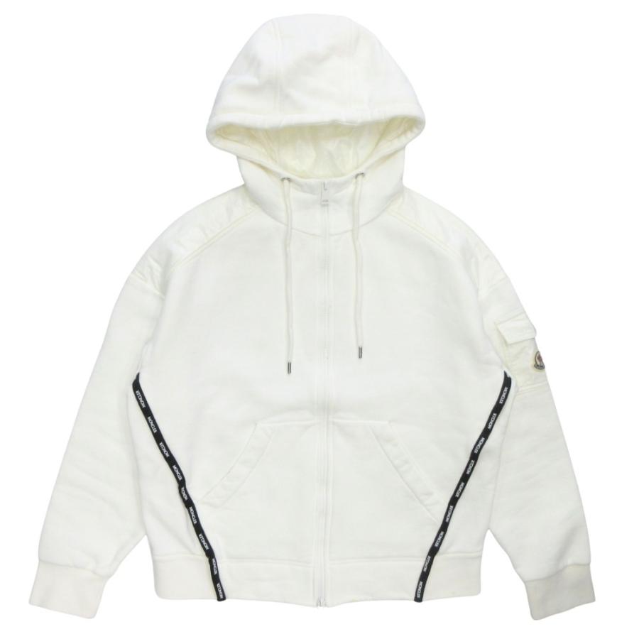 【専用】モンクレール　ホワイト フード付き パーカー MONCLER（モンクレール） 良品 22aw フード ジップアップ パーカー