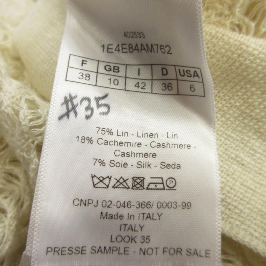 未使用 Christian Dior クリスチャンディオール 21ss ジャンプスーツ オールインワン リネン カシミヤ シルク シースルー 38 アイボリー レディース 古着 中古 | Christian Dior | 06