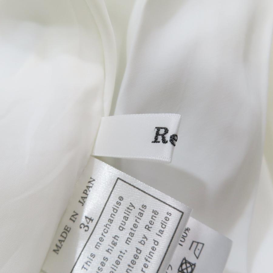 良品 Rene ルネ 19SS 花柄 チュールドレス ノースリーブ ワンピース 6926990 フレアスカート ハーフ 膝丈 34 ホワイト レディース 古着 中古 | Rene | 04