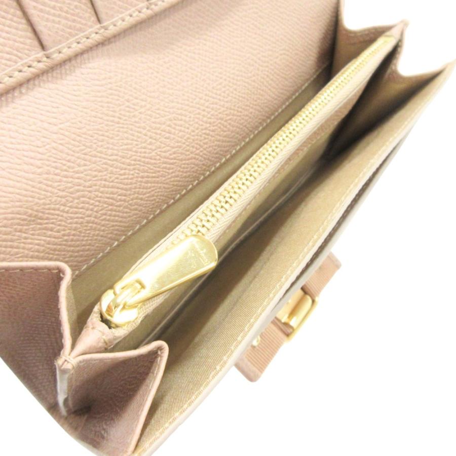 未使用 Salvatore Ferragamo サルヴァトーレフェラガモ レザー ヴァラリボン 長財布 財布 ウォレットケース ゴールド金具 ピンク レディース 古着 中古 |  | 05