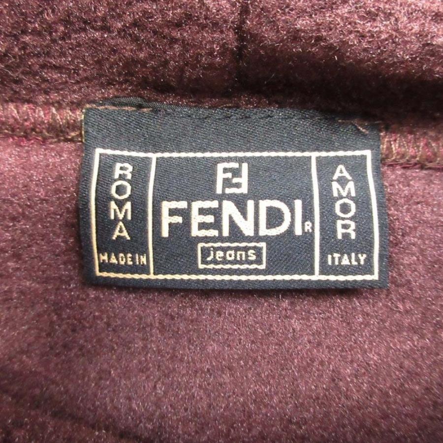 美品 FENDI フェンディ ヴィンテージ FFロゴ タートルネック フリース プルオーバー トップス カットソー 長袖 ベロア 40 茶 ブラウン メンズ 古着 中古 | FENDI | 05