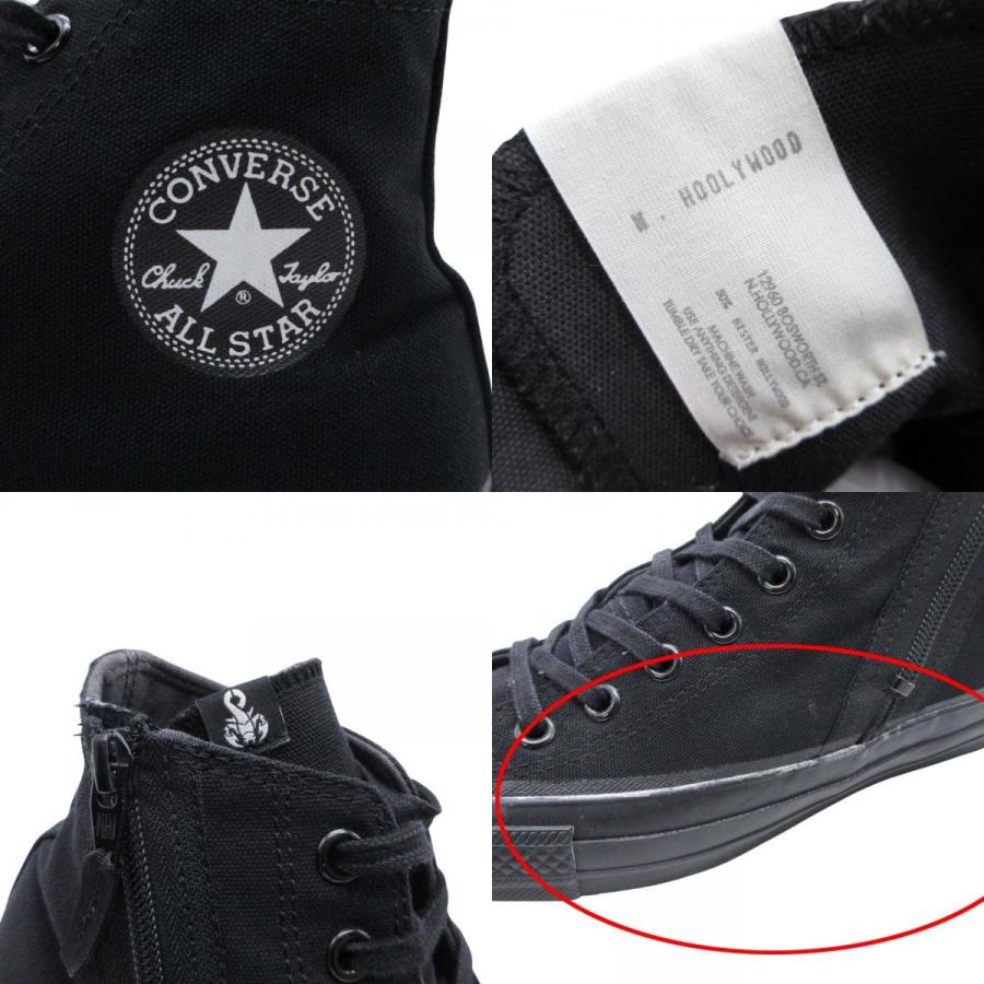良品 CONVERSE x N.HOOLYWOO x SOPHNET. コンバース  N.ハリ ソフネット 1CL581 オールスター ハイカット スニーカー 27.5 ブラック メンズ 古着 中古 | CONVERSE | 08