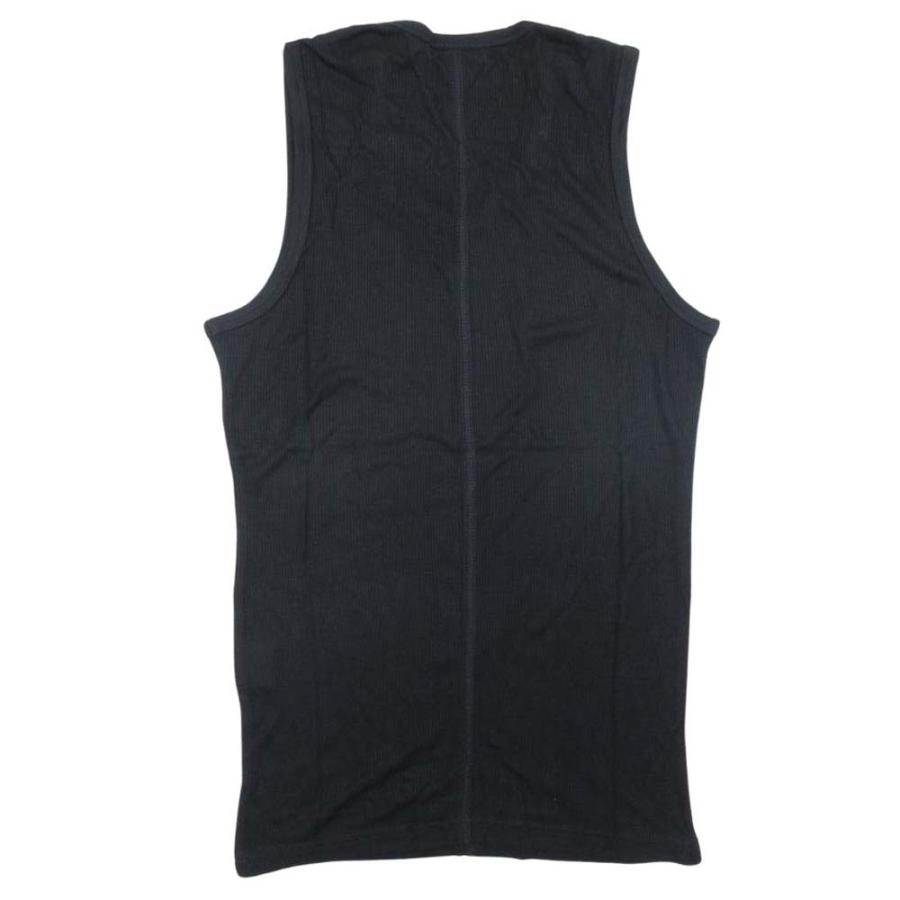 美品 TORNADO MART トルネードマート リブ タンクトップ カットソー トップス ノースリーブ Uネック L 黒 ブラック メンズ 古着 中古 | TORNADO MART | 01