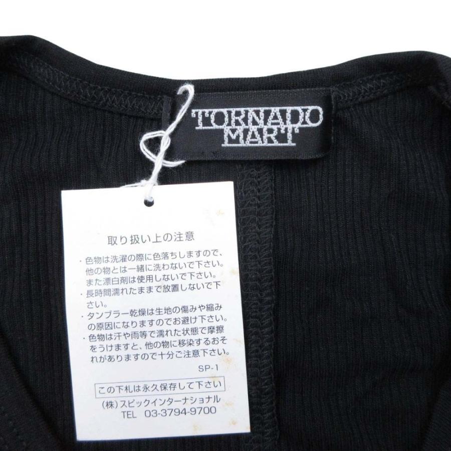 美品 TORNADO MART トルネードマート リブ タンクトップ カットソー トップス ノースリーブ Uネック L 黒 ブラック メンズ 古着 中古 | TORNADO MART | 04