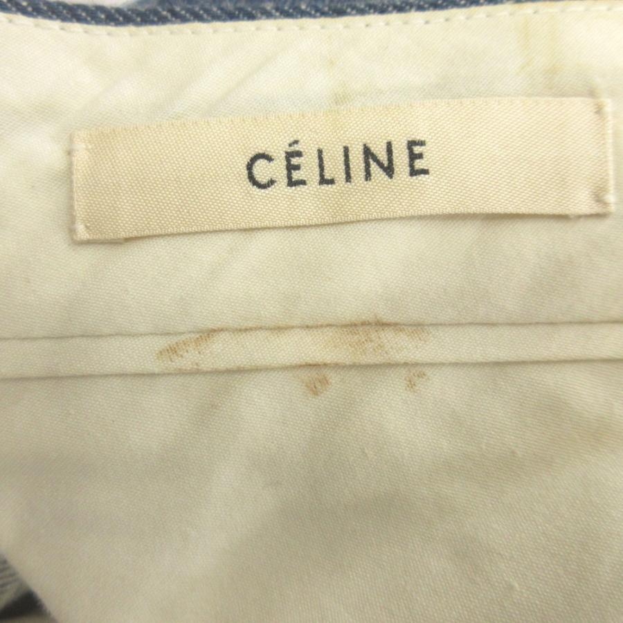 良品 CELINE セリーヌ フィービー期 デニム スカート 膝丈 スリット フレア アーカイブ 36 インディゴ レディース 古着 中古 | CELINE | 06