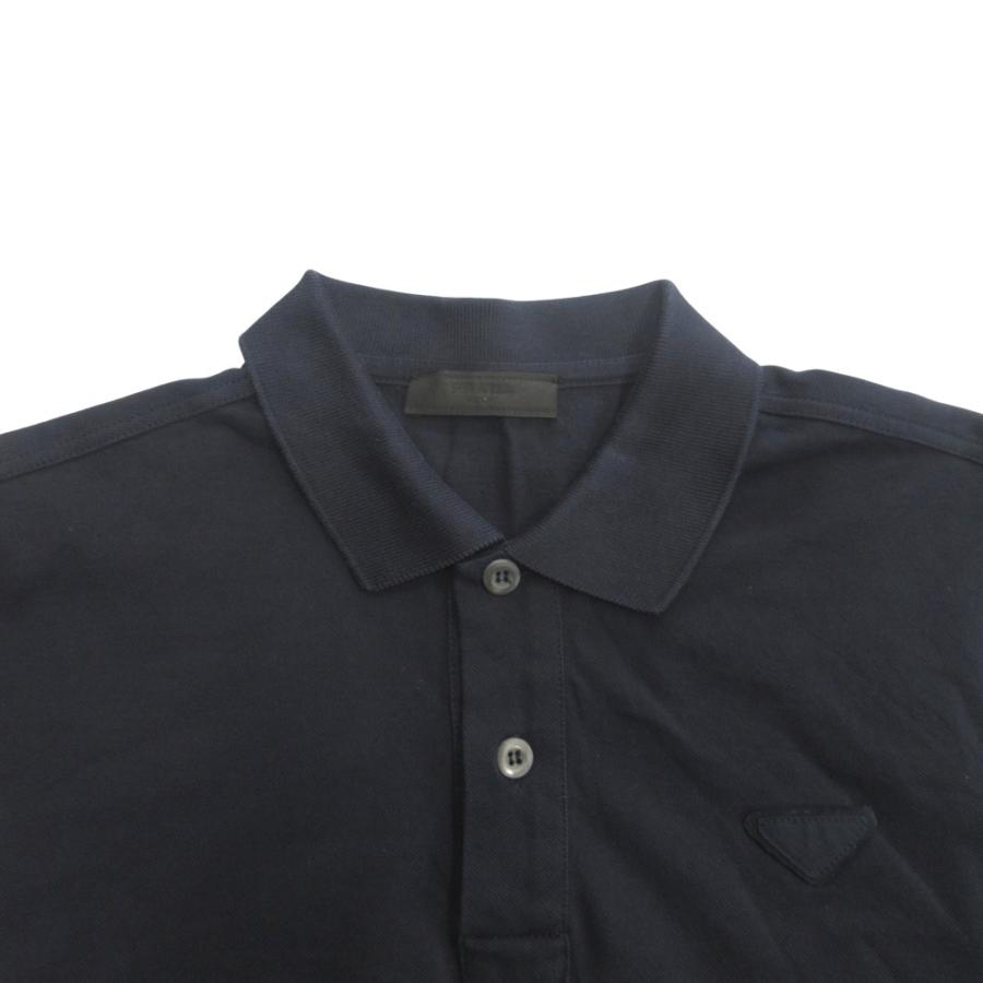 美品 PRADA プラダ 08ss トライアングルロゴ ポロシャツ カットソー 鹿の子 ロゴ パッチ XS 黒 ブラック メンズ 古着 中古 USED PRADA（プラダ） 美品 トライアングルロゴ パッチ ポロシャツ