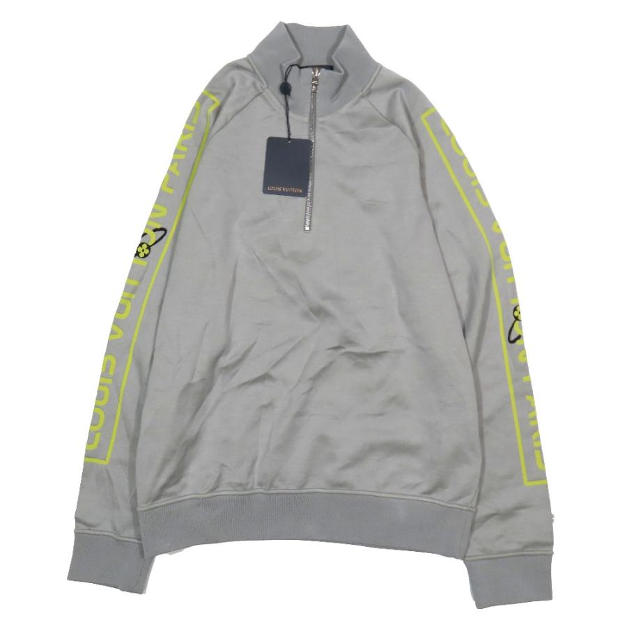 未使用 LOUIS VUITTON ルイヴィトン 19ss ハーフジップ スウェットシャツ アームロゴ プルオーバー ジャケット 4L 大きいサイズ グレー メンズ 古着 中古 | LOUIS VUITTON