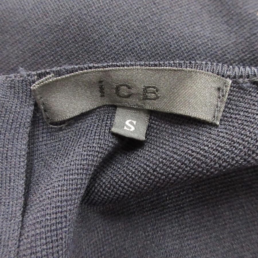 良品 iCB アイシービー サロペット パンツ オールインワン Vネック バックジップ ノースリーブ S 紺 ネイビー レディース 古着 中古 | ICB | 05