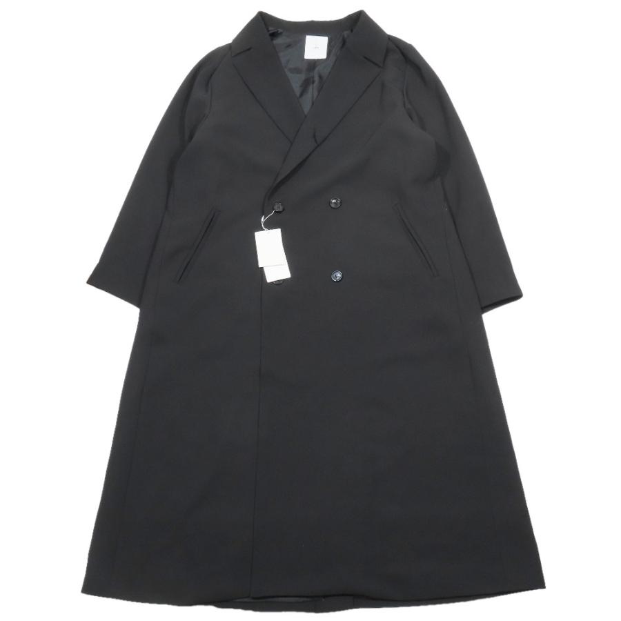 未使用 Lui's ルイス 25AW ベーシックロングトレンチコート ジャケット アウター ダブルブレスト ビッグシルエット S ブラック メンズ 古着 中古 | Lui's