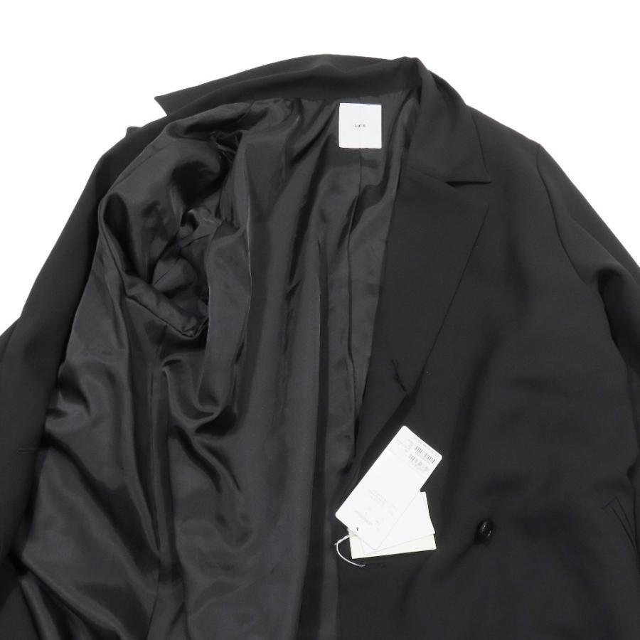 未使用 Lui's ルイス 25AW ベーシックロングトレンチコート ジャケット アウター ダブルブレスト ビッグシルエット S ブラック メンズ 古着 中古 | Lui's | 02