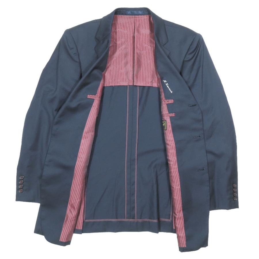 美品 Loro Piana ロロピアーナ super 130's テーラードジャケット ブレザー ウール 背抜き 3B サイドベンツ スーツ ネイビー メンズ 古着 中古 USED Loro Piana（ロロピアーナ） 美品 super 130's テーラードジャケット