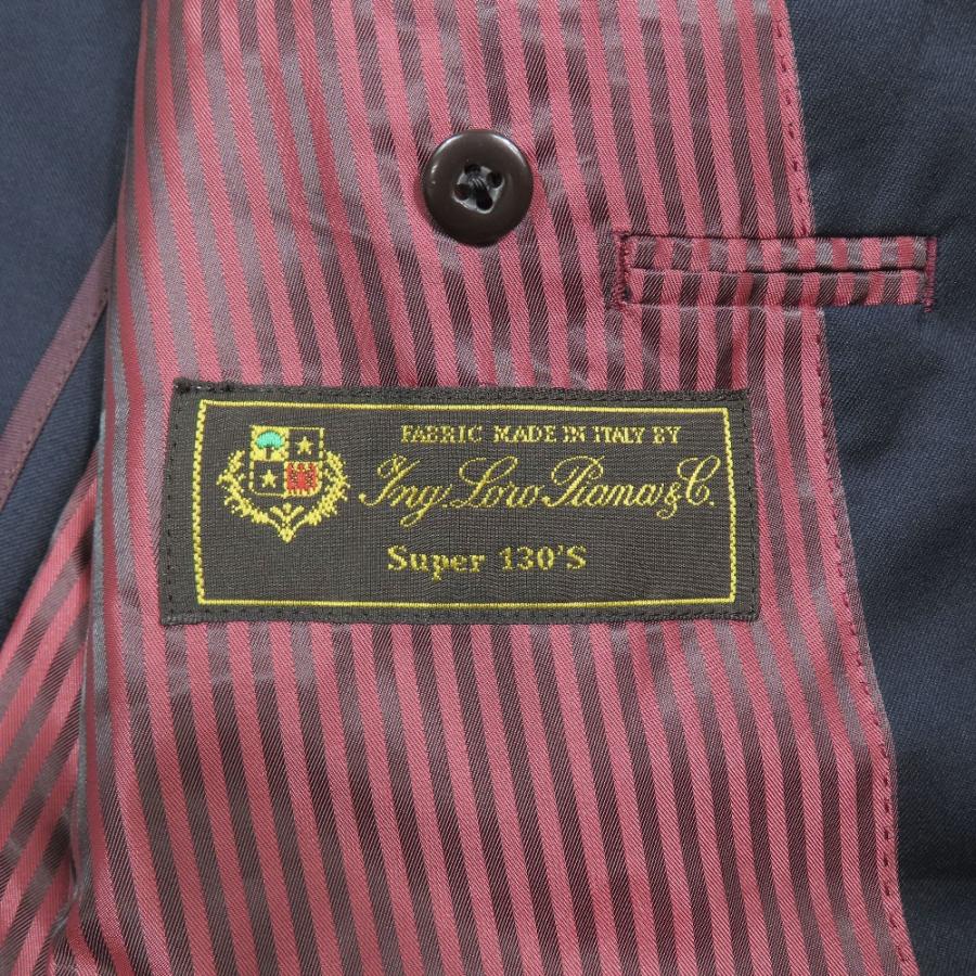 美品 Loro Piana ロロピアーナ super 130's テーラードジャケット ブレザー ウール 背抜き 3B サイドベンツ スーツ ネイビー メンズ 古着 中古 USED Loro Piana（ロロピアーナ） 美品 super 130's テーラードジャケット
