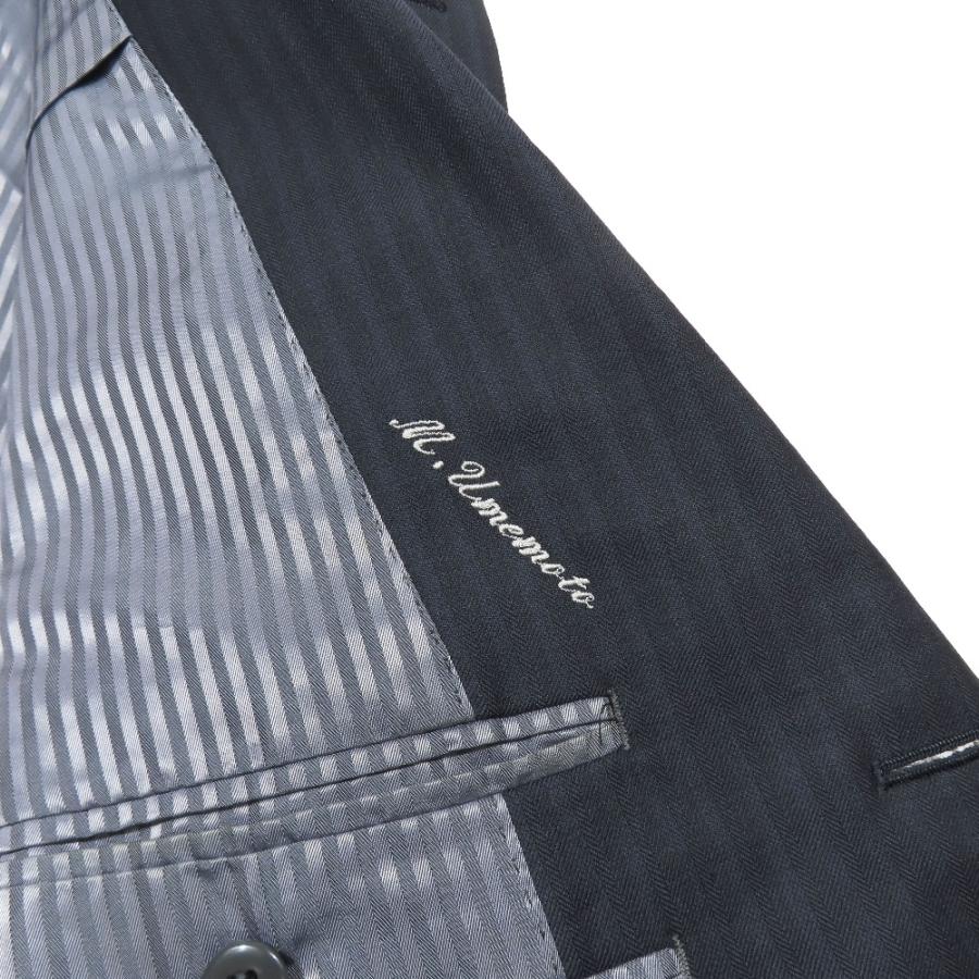 美品 LANVIN COLLECTION ランバン コレクション ストライプ テーラードジャケット ウール 背抜き 3B サイドベンツ スーツ ネイビー メンズ 古着 中古 USED LANVIN COLLECTION 美品 ランバン コレクション ストライプ テーラード