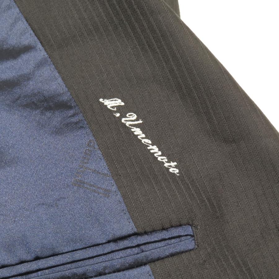 美品 Dunhill ダンヒル ストライプ テーラードジャケット ウール 背抜き 3B サイドベンツ スーツ ブラック メンズ 古着 中古 USED dunhill（ダンヒル） 美品 ストライプ テーラードジャケット ウール