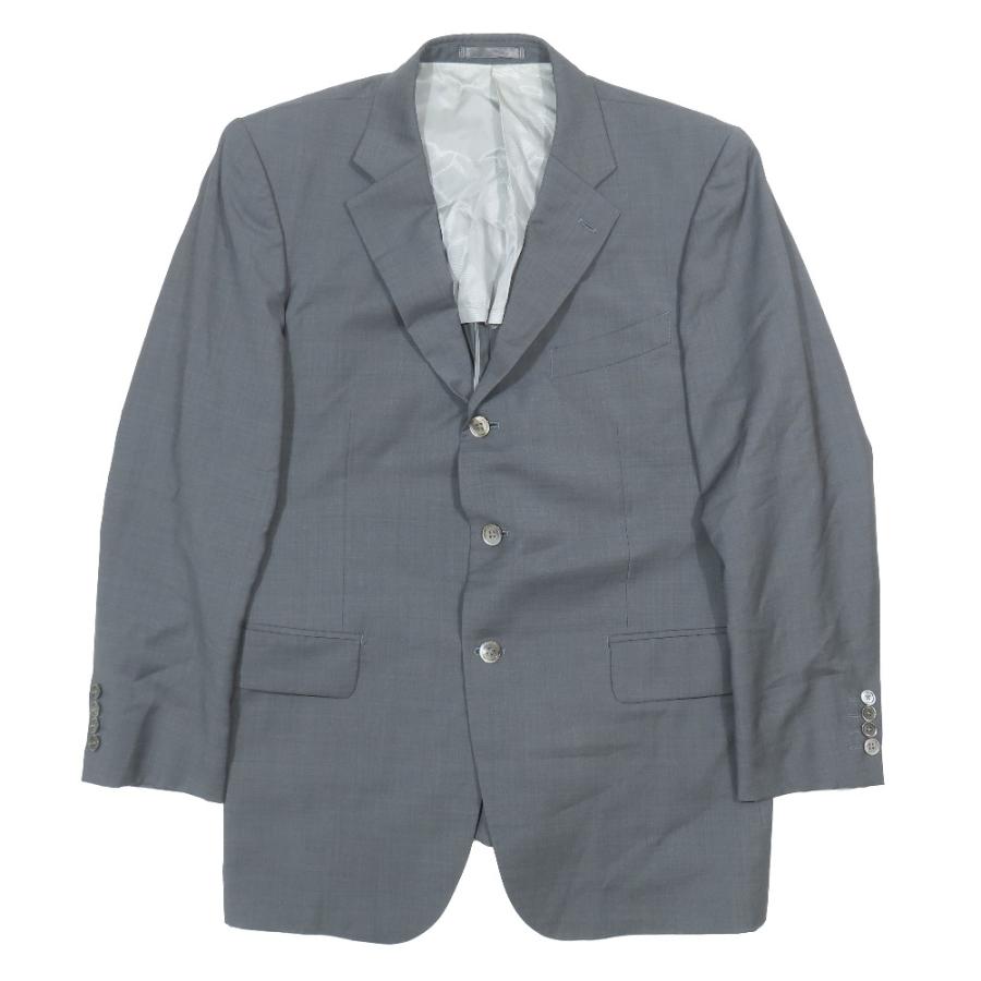 良品 Ermenegildo Zegna エルメネジルド ゼニア ウール テーラードジャケット ブレザー 背抜き 3B サイドベンツ スーツ グレー メンズ 古着 中古 USED 良品 Ermenegildo Zegna エルメネジルド ゼニア ウール テーラード