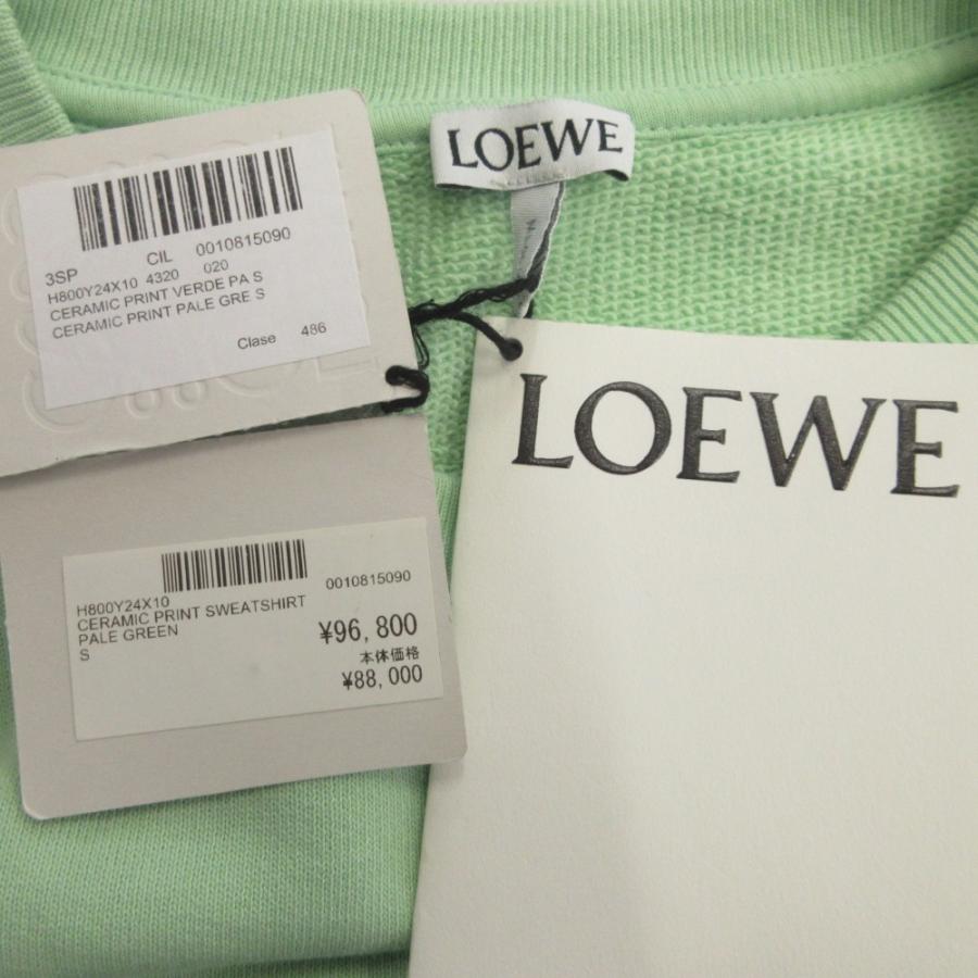未使用 LOEWE ロエベ CERAMIC PRINT SWEATSHIRT セラミック プリント スウェット シャツ トレーナー 茶器 S 緑 グリーン メンズ 古着 中古 | LOEWE | 05