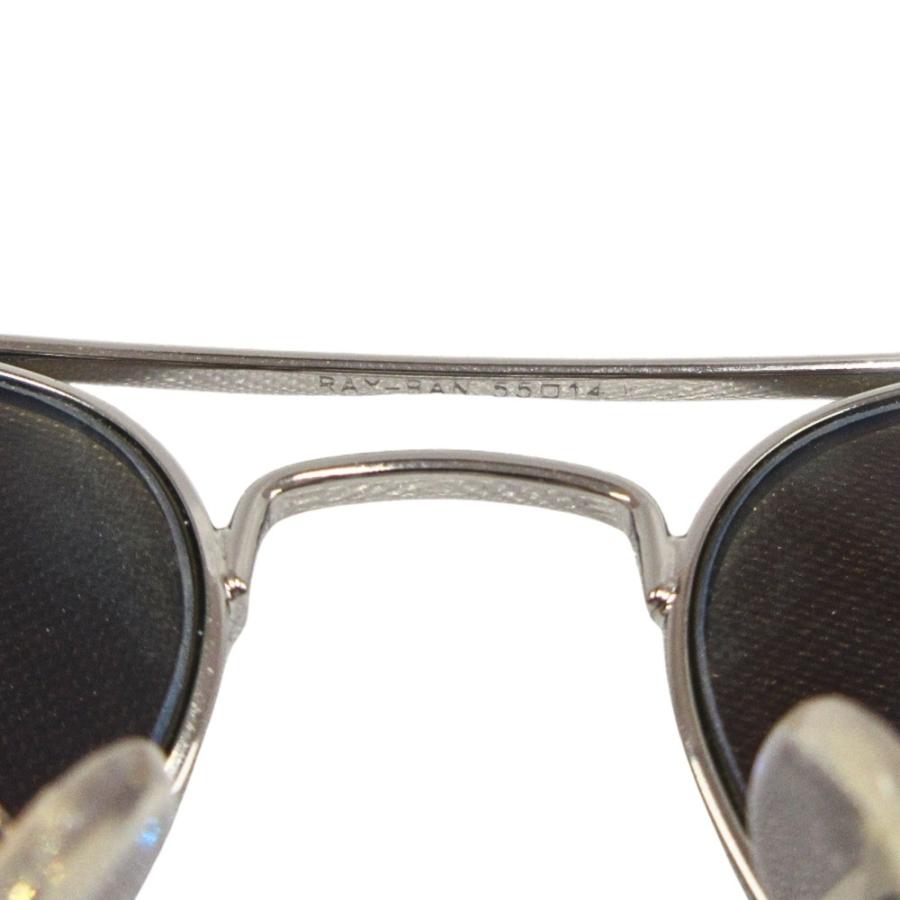 美品 Ray-Ban レイバン アビエーター AVIATOR CLASSIC サングラス アイウェア メガネ RB3025 55□14 メタル 茶 ブラウン シルバー メンズ 古着 中古 USED Ray-Ban（レイバン） 美品 アビエーター AVIATOR CLASSIC サングラス