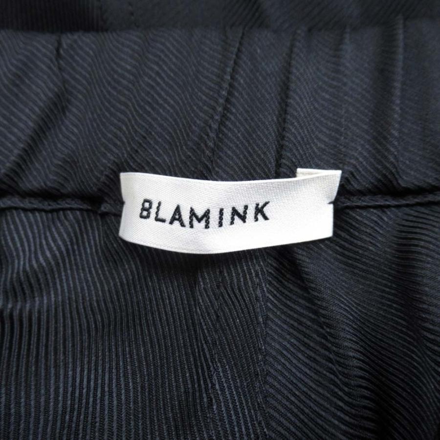 新品同様 BLAMINK ブラミンク 23ss ドローストリング イージーパンツ シルクツイル ワイドレッグ トラウザー スラックス 黒 ブラック レディース 古着 中古 | BLAMINK | 05
