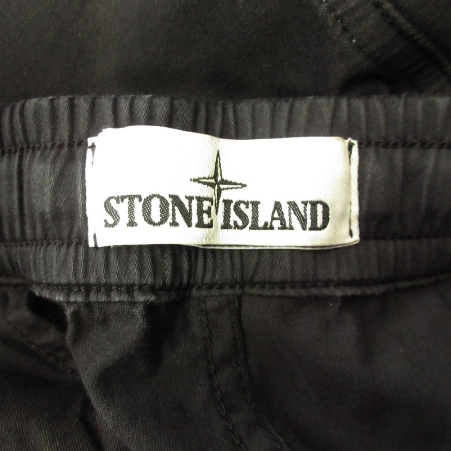 良品 STONE ISLAND ストーンアイランド 20aw コンパスバッジ ガーメントダイ カーゴ パンツ イージー ロゴ W33 黒 ブラック メンズ 古着 中古 | STONE ISLAND | 06