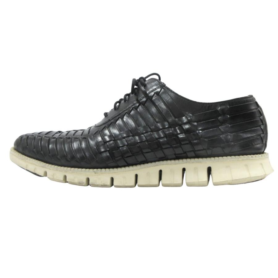 良品 COLE HAAN コールハーン ゼログランド ハラチ レザー オックスフォード シューズ 靴 シューレース サイズ9.5(27.5相当) 黒 メンズ 古着 中古 USED COLE HAAN（コールハーン） 良品 ゼログランド ハラチ レザー
