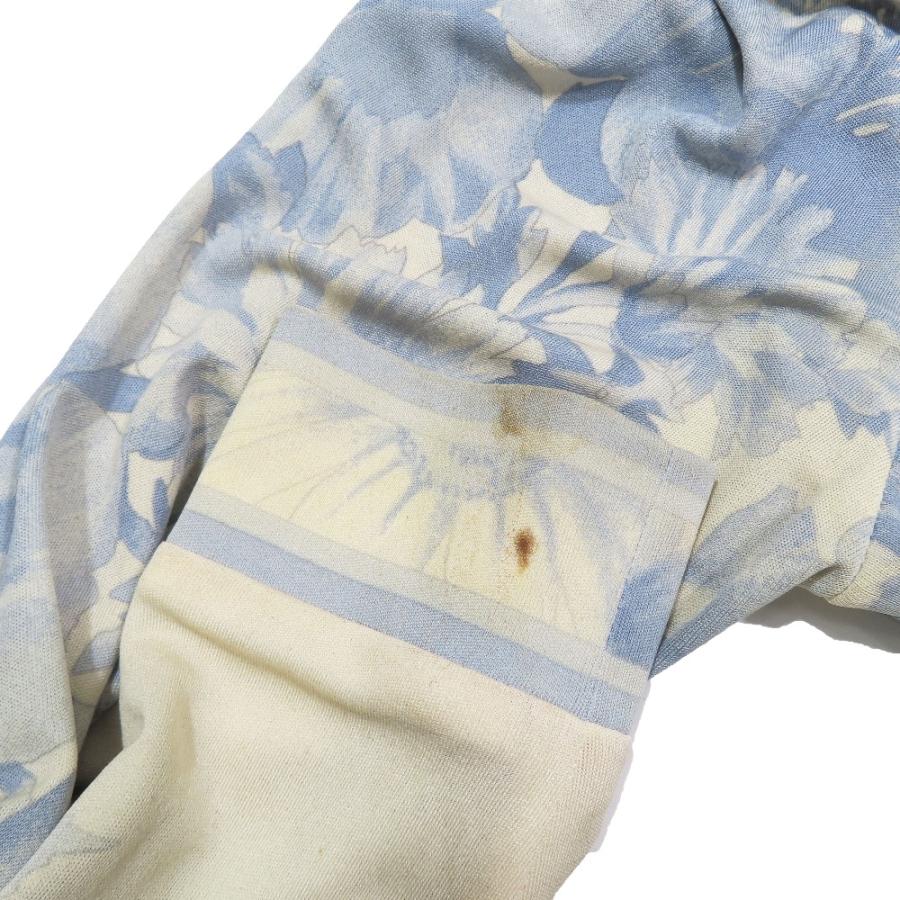 良品 LEONARD レオナール ヴィンテージ シルク100% カシュクール ワンピース ロング 花柄 ロングスリーブ ブルー レディース 古着 中古 | LEONARD | 07