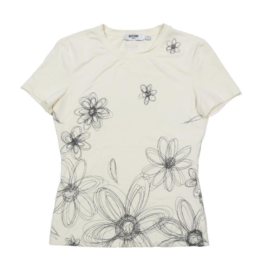 美品 MOSCHINO JEANS モスキーノ ジーンズ ストレッチ Tシャツ 