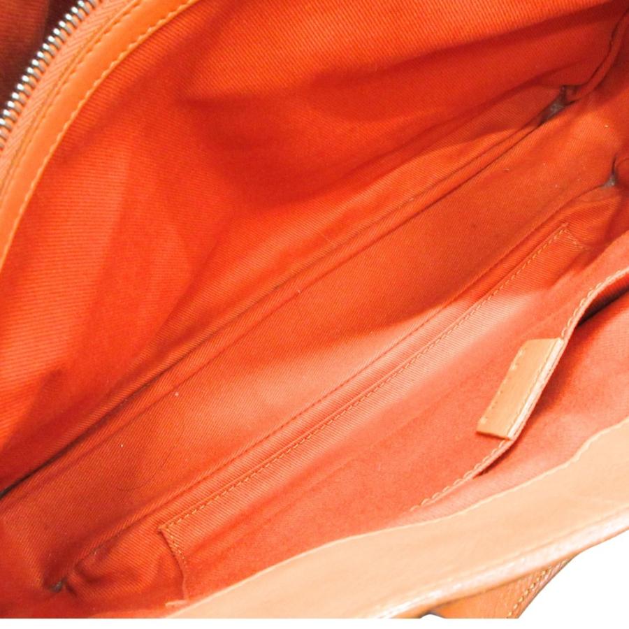 良品 CELINE セリーヌ ブギー バッグ ハンド トート 鞄 レザー ロゴ 刻印 マカダム オールド オレンジ レディース 古着 中古 | CELINE | 03