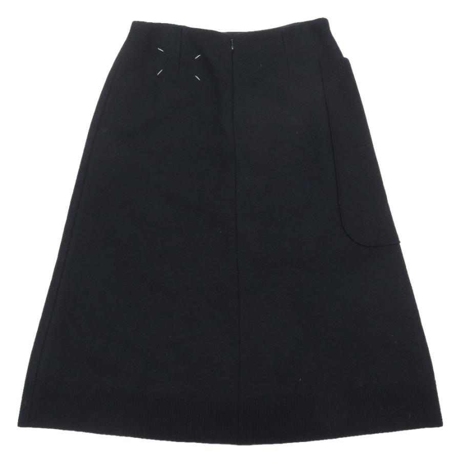 美品 Maison Margiela メゾンマルジェラ 17AW セミタイトスカート S51MA0292 S16120 ハーフ 膝丈 ポケット ウール S ネイビー レディース 古着 中古 | Maison Margiela | 01
