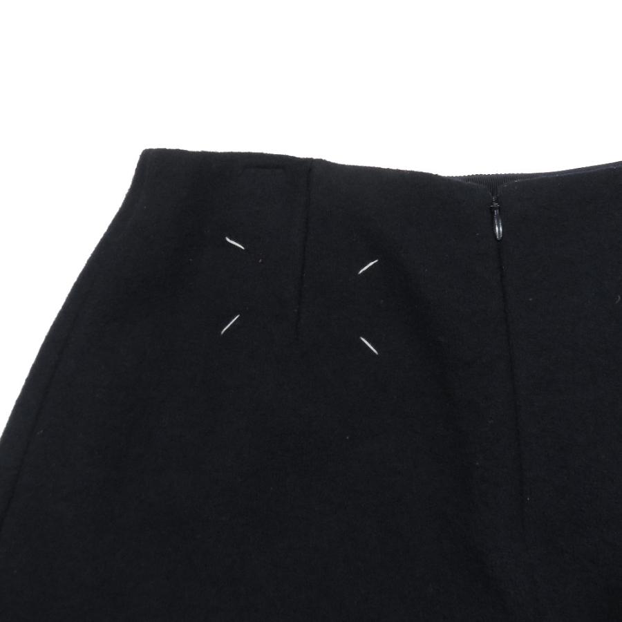 美品 Maison Margiela メゾンマルジェラ 17AW セミタイトスカート S51MA0292 S16120 ハーフ 膝丈 ポケット ウール S ネイビー レディース 古着 中古 | Maison Margiela | 05