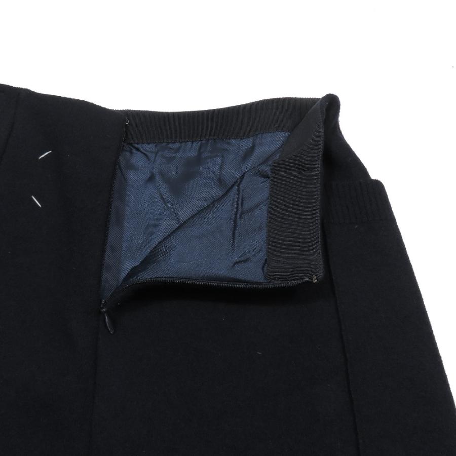 美品 Maison Margiela メゾンマルジェラ 17AW セミタイトスカート S51MA0292 S16120 ハーフ 膝丈 ポケット ウール S ネイビー レディース 古着 中古 | Maison Margiela | 06