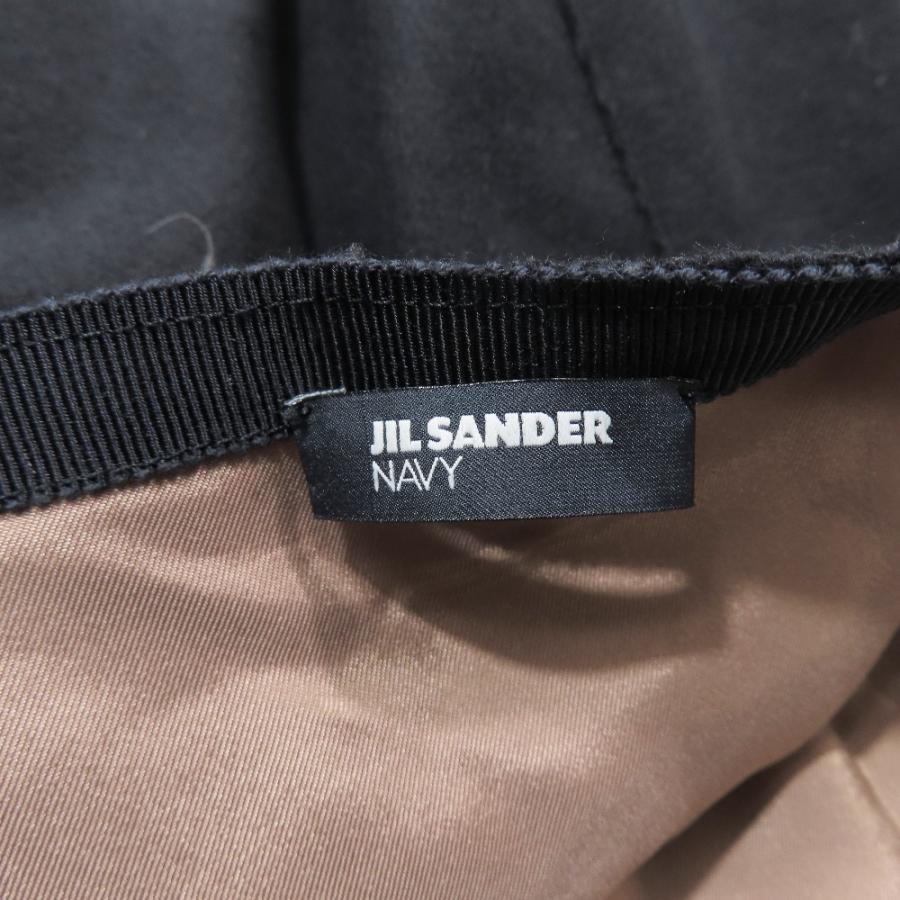 良品 JIL SANDER NAVY ジルサンダーネイビー ウール フレアスカート ロング マキシ丈 切替デザイン 36 ネイビー レッド レディース 古着 中古 | JIL SANDER NAVY | 06