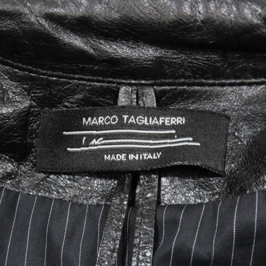 良品 MARCO TAGLIAFERRI マルコタリアフェリ 羊革 レザージャケット ブルゾン ジップアップ 38 ブラック レディース 古着 中古 | MARCO TAGLIAFERRI | 04