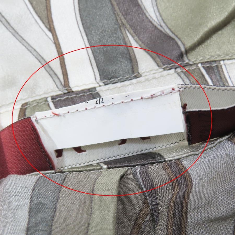 Max Mara STUDIO マックスマーラ ステュディオ ノースリーブ ワンピース ドレス 開襟 総柄 ハーフ 膝丈 フレアスカート グリーン レディース 古着 中古 | Max Mara Studio | 04