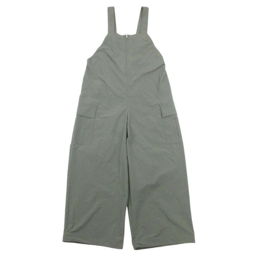 美品 coen コーエン マルチファンクション ジップサロペット オーバーオール オールインワン ワイドパンツ L オリーブ カーキ レディース 古着 中古 | coen