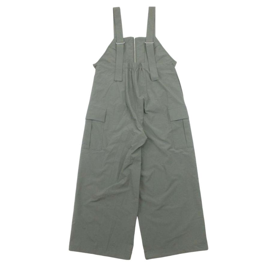 美品 coen コーエン マルチファンクション ジップサロペット オーバーオール オールインワン ワイドパンツ L オリーブ カーキ レディース 古着 中古 | coen | 01