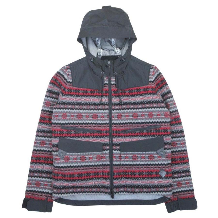 良品 MONCLER W モンクレール ダブリュー 13aw BEARCAT 3WAY ダウンジャケット ノルディックニット ブルゾン 2 ブラック レッド メンズ 古着 中古 USED MONCLER（モンクレール） 良品 MONCLER W ダブリュー 13aw BEARCAT