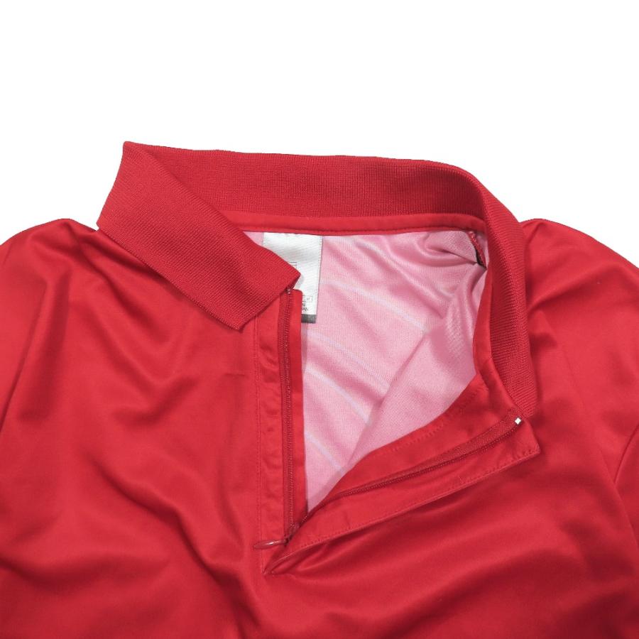 美品 NIKE ナイキ 90's 00's ヴィンテージ テニス ハーフジップ カットソー スポーツウェア 半袖 ロゴ ライン トップス M レッド メンズ 古着 中古 | NIKE | 03