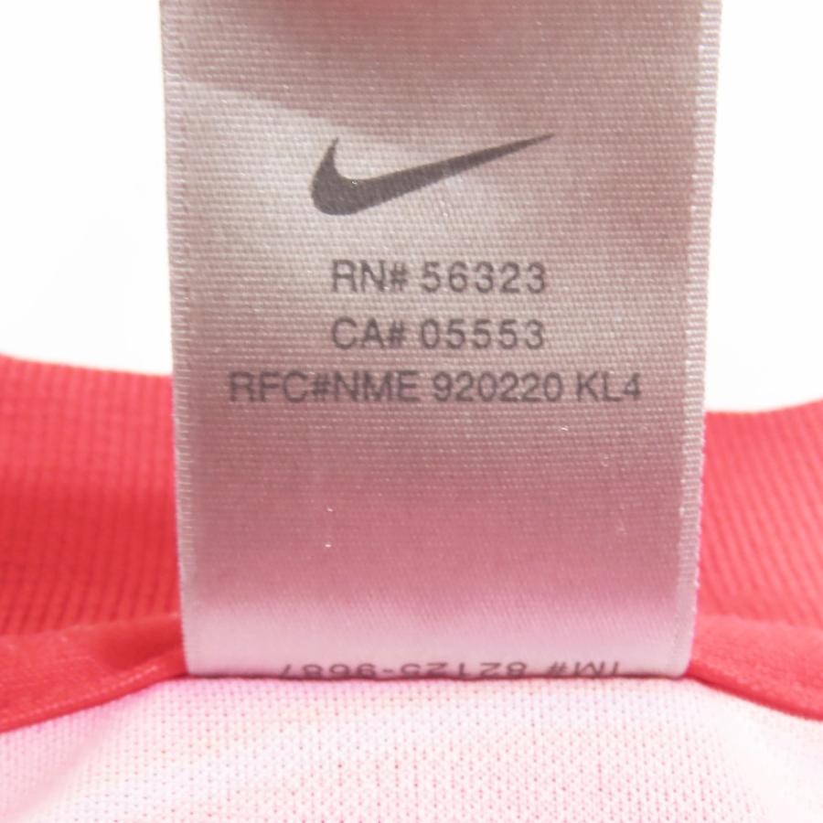 美品 NIKE ナイキ 90's 00's ヴィンテージ テニス ハーフジップ カットソー スポーツウェア 半袖 ロゴ ライン トップス M レッド メンズ 古着 中古 | NIKE | 05