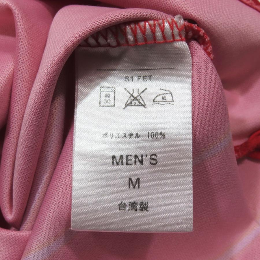 美品 NIKE ナイキ 90's 00's ヴィンテージ テニス ハーフジップ カットソー スポーツウェア 半袖 ロゴ ライン トップス M レッド メンズ 古着 中古 | NIKE | 06