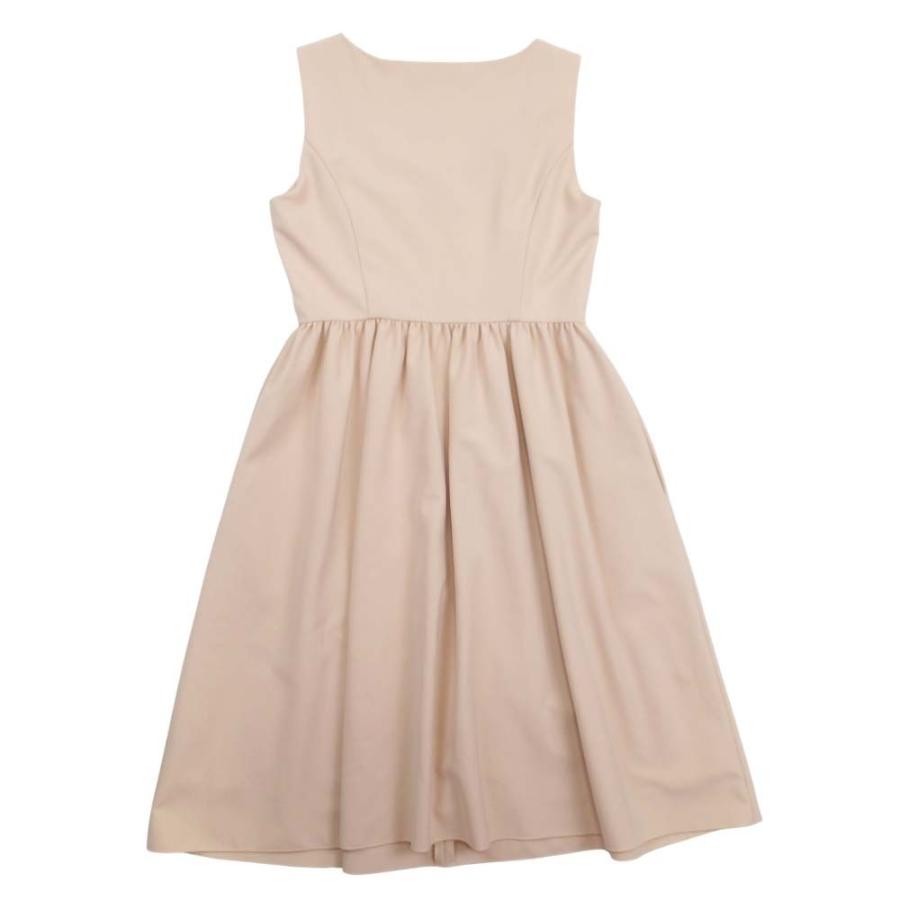 美品 FOXEY フォクシー DRESS BLOSSOM ノースリーブワンピース フロントジップ ドレスブロッサム 40 ピンクベージュ レディース 古着 中古 | FOXEY | 01