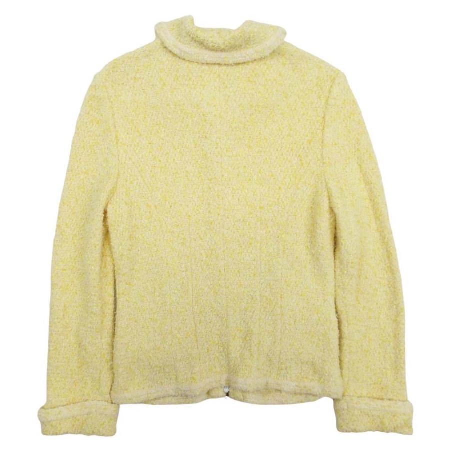 美品 FOXEY フォクシー サマーツイード ステンカラージャケット ジップ