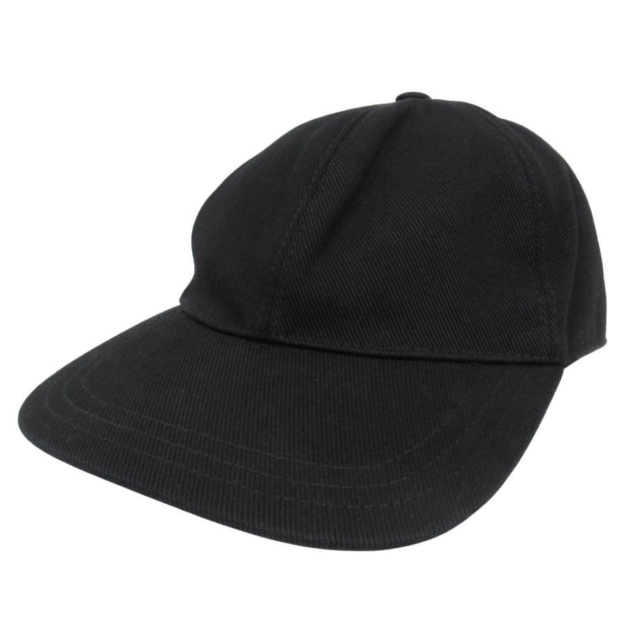 良品 PRADA プラダ ベースボール キャップ 帽子 トラアングルロゴ 三角ロゴプレート キャンバス 2HC274 サイズL 黒 ブラック メンズ レディース 古着 中古 | PRADA | 02