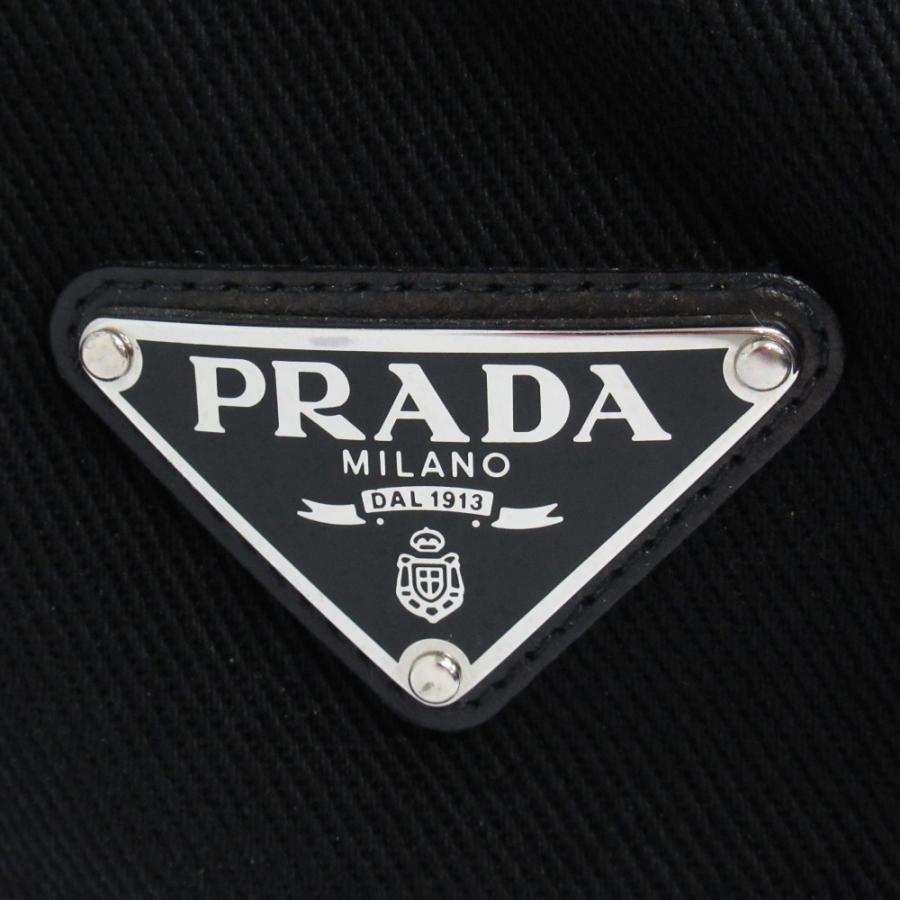良品 PRADA プラダ ベースボール キャップ 帽子 トラアングルロゴ 三角ロゴプレート キャンバス 2HC274 サイズL 黒 ブラック メンズ レディース 古着 中古 | PRADA | 04