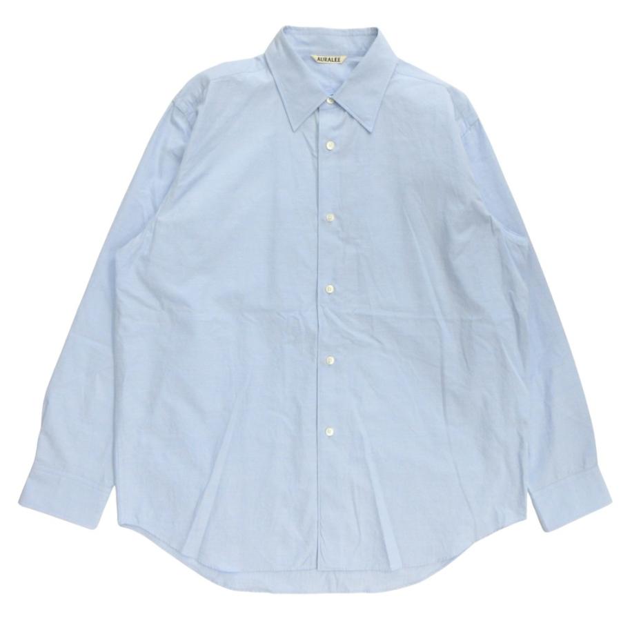 美品 AURALEE オーラリー 26SS WASHED FINX WEATHER CHAMBRAY SHIRT シャツ カットソー 長袖 無地 A26SS01FH サイズ3 青 ブルー メンズ 古着 中古 USED AURALEE（オーラリー） 美品 26SS WASHED FINX WEATHER CHAMBRAY SHIRT