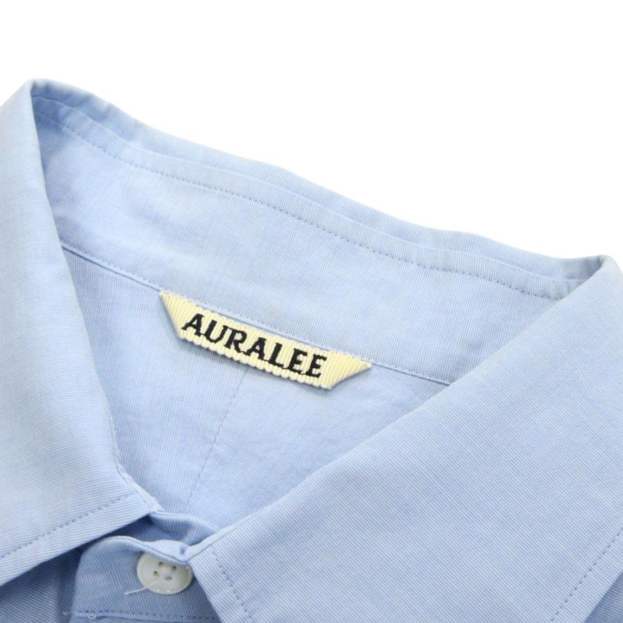 美品 AURALEE オーラリー 26SS WASHED FINX WEATHER CHAMBRAY SHIRT シャツ カットソー 長袖 無地 A26SS01FH サイズ3 青 ブルー メンズ 古着 中古 USED AURALEE（オーラリー） 美品 26SS WASHED FINX WEATHER CHAMBRAY SHIRT